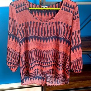 Adorable Patterned Split Back Top